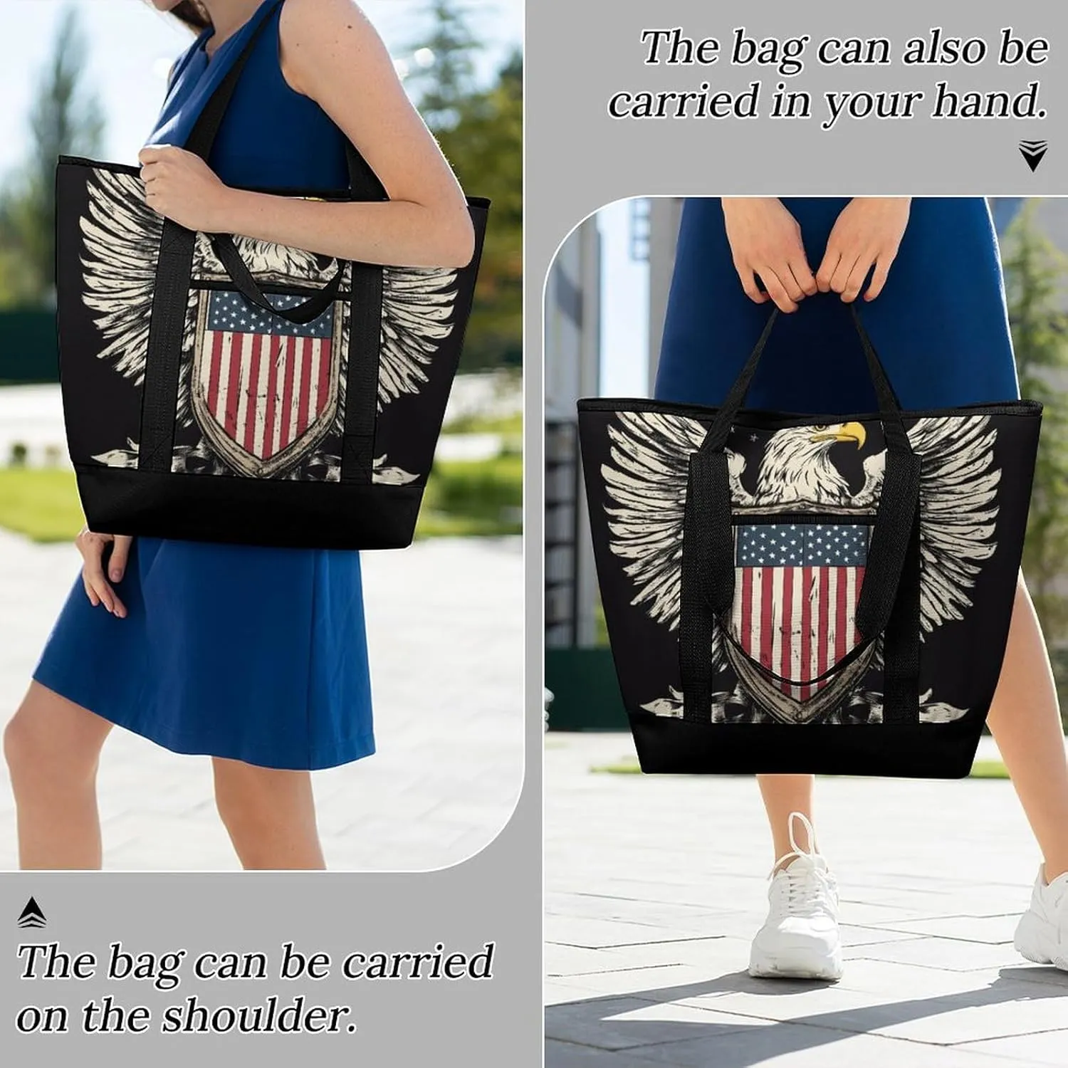 Trendy Commuter Tote Bag Large Insulated Shopping Bag For Travel