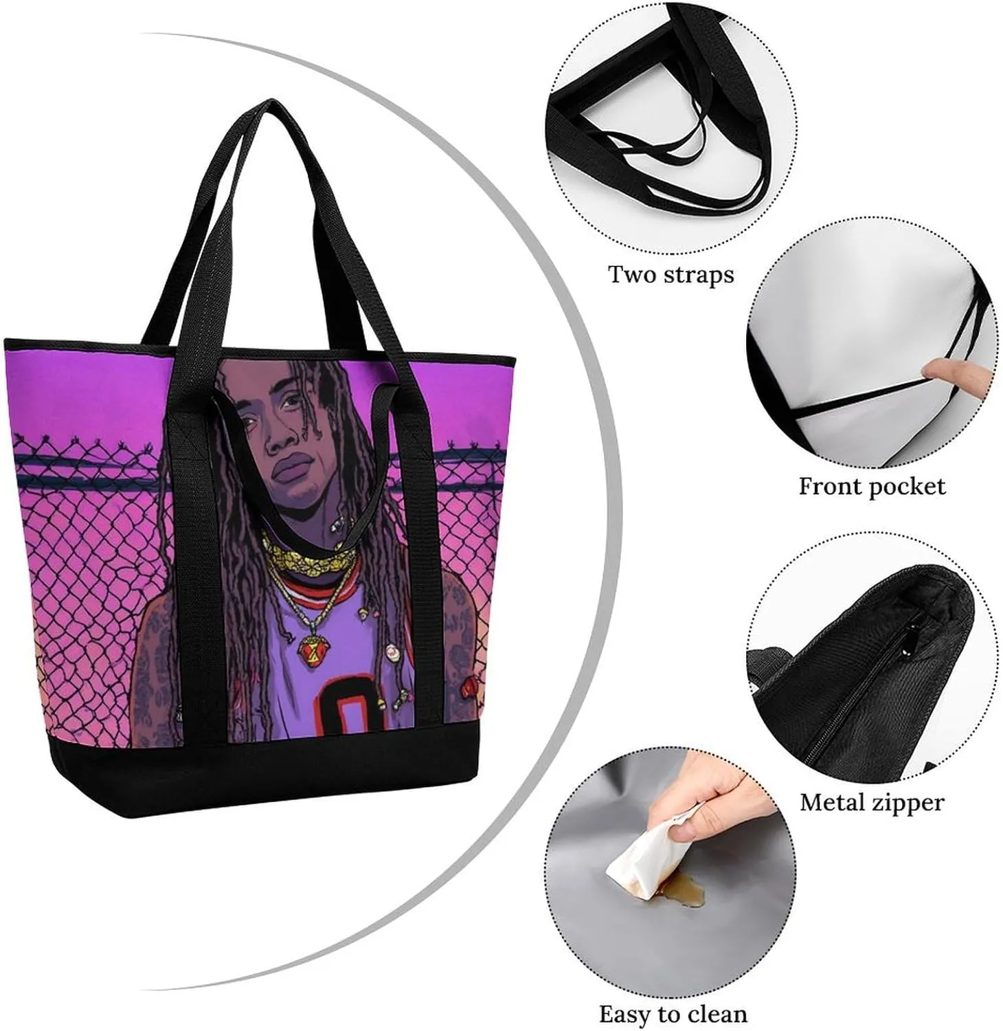 Trendy Commuter Tote Bag Large Insulated Shopping Bag For Travel