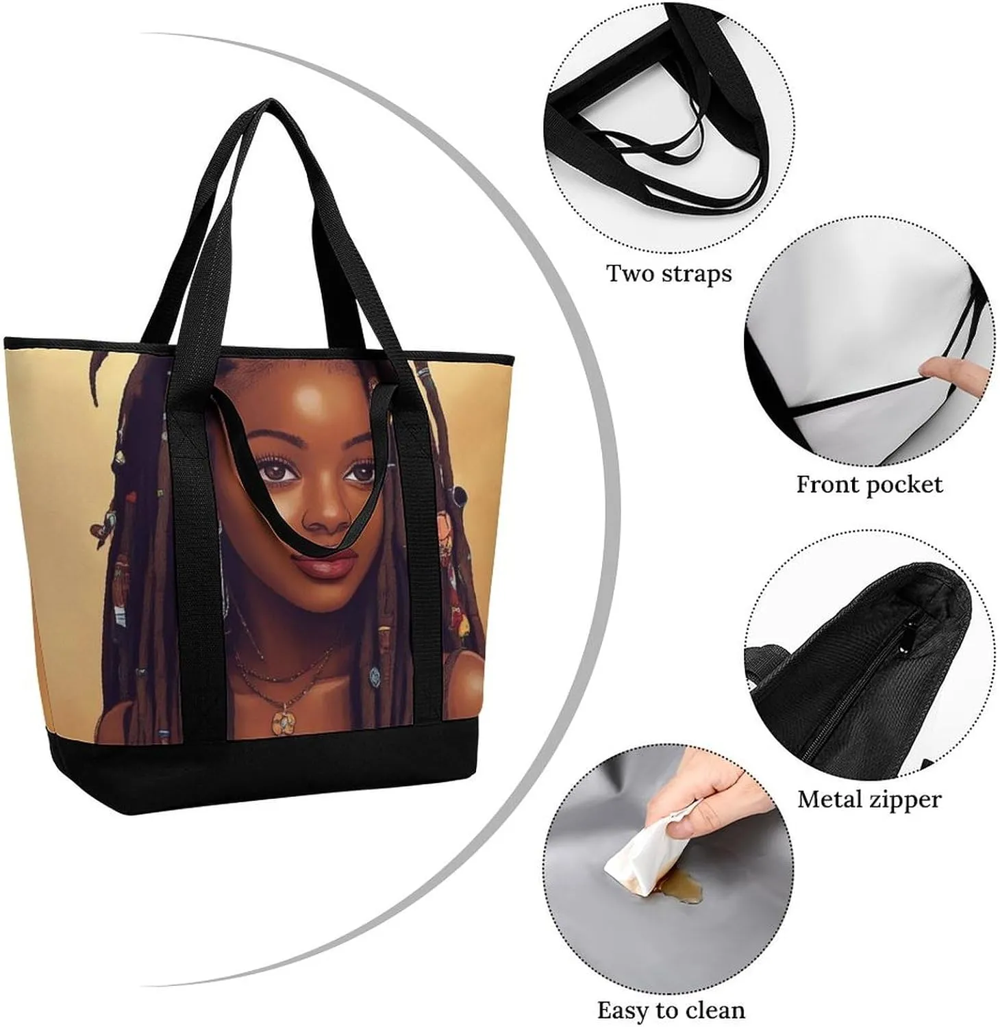 Trendy Commuter Tote Bag Large Insulated Shopping Bag For Travel