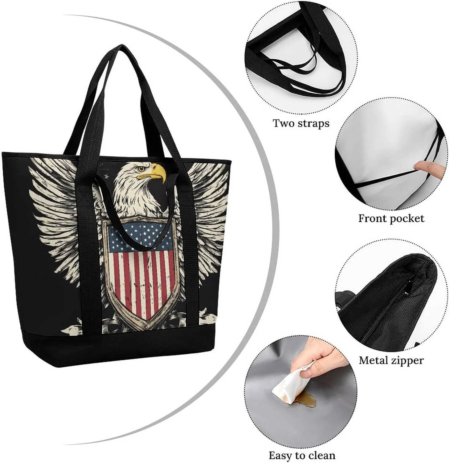 Trendy Commuter Tote Bag Large Insulated Shopping Bag For Travel