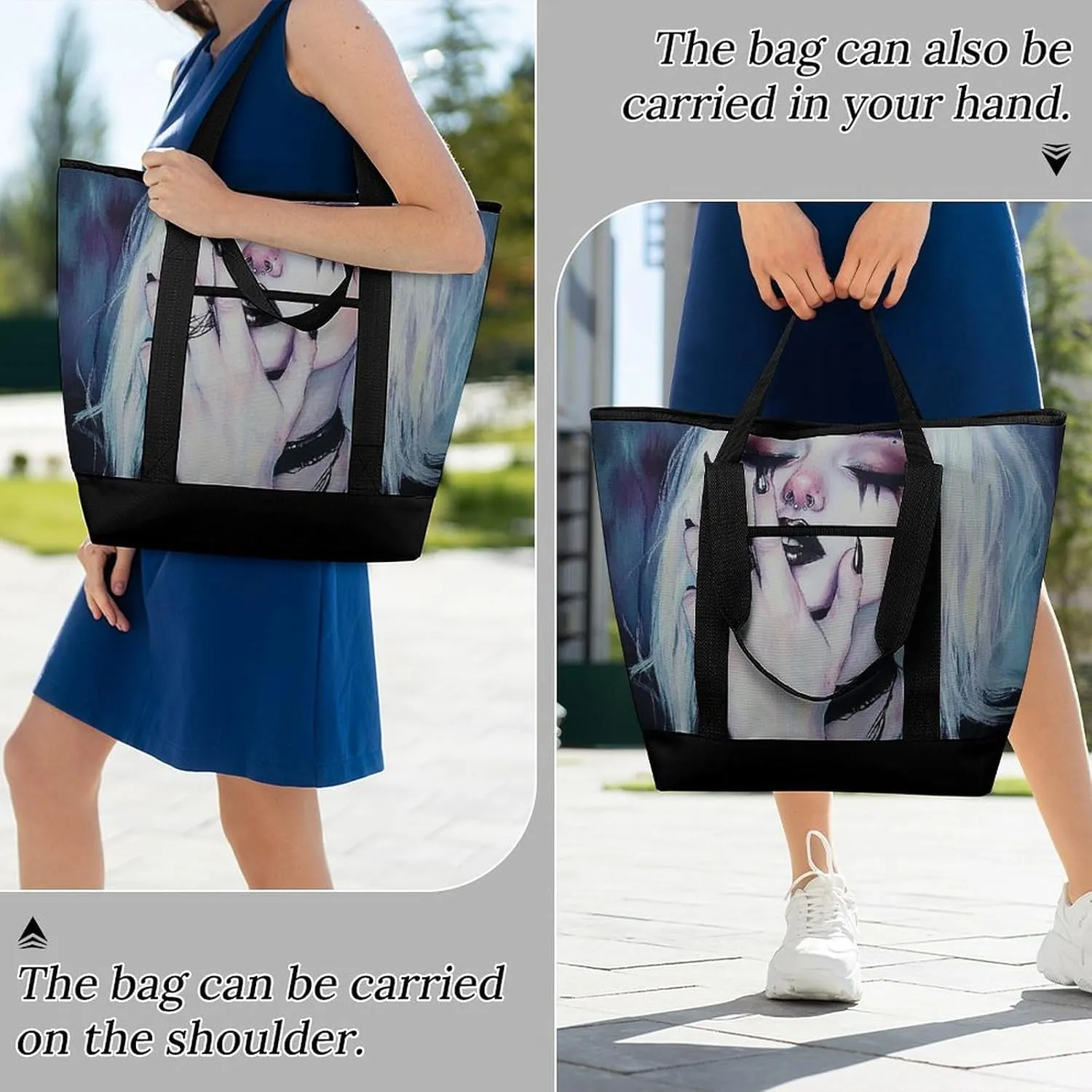 Trendy Commuter Tote Bag Large Insulated Shopping Bag For Travel