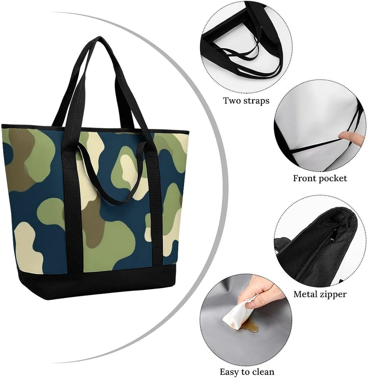 Trendy Commuter Tote Bag Large Insulated Shopping Bag For Travel