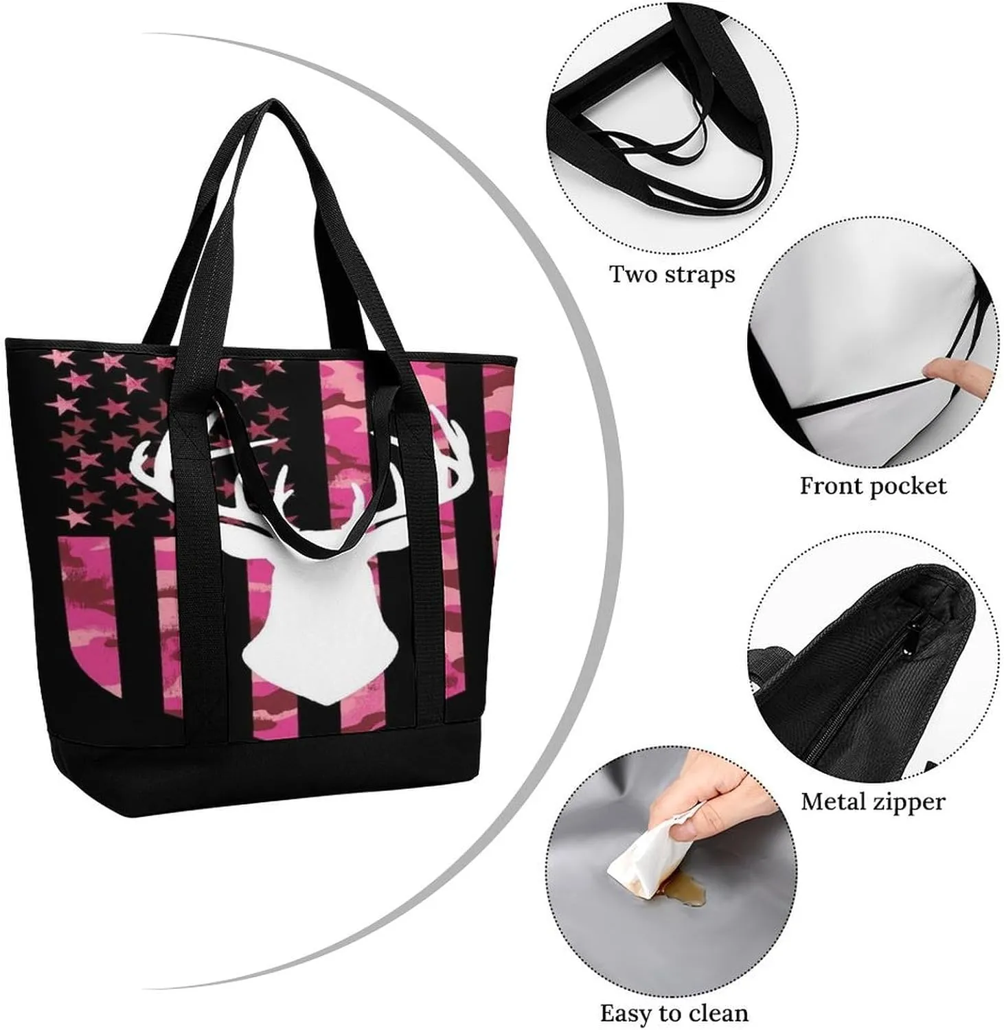 Trendy Commuter Tote Bag Large Insulated Shopping Bag For Travel