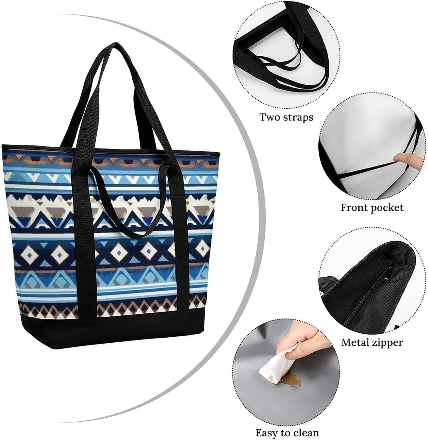 Trendy Commuter Tote Bag Large Insulated Shopping Bag For Travel