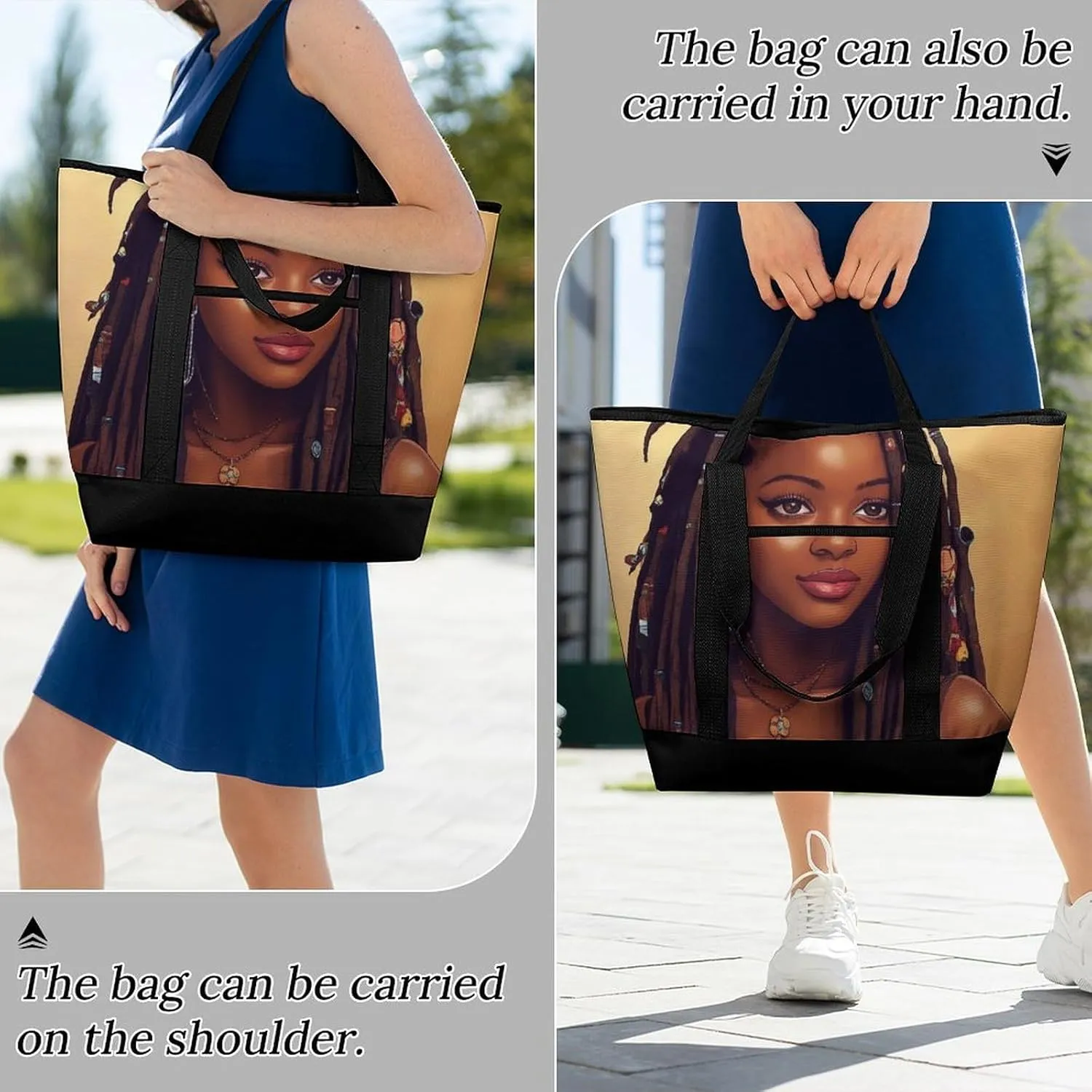 Trendy Commuter Tote Bag Large Insulated Shopping Bag For Travel