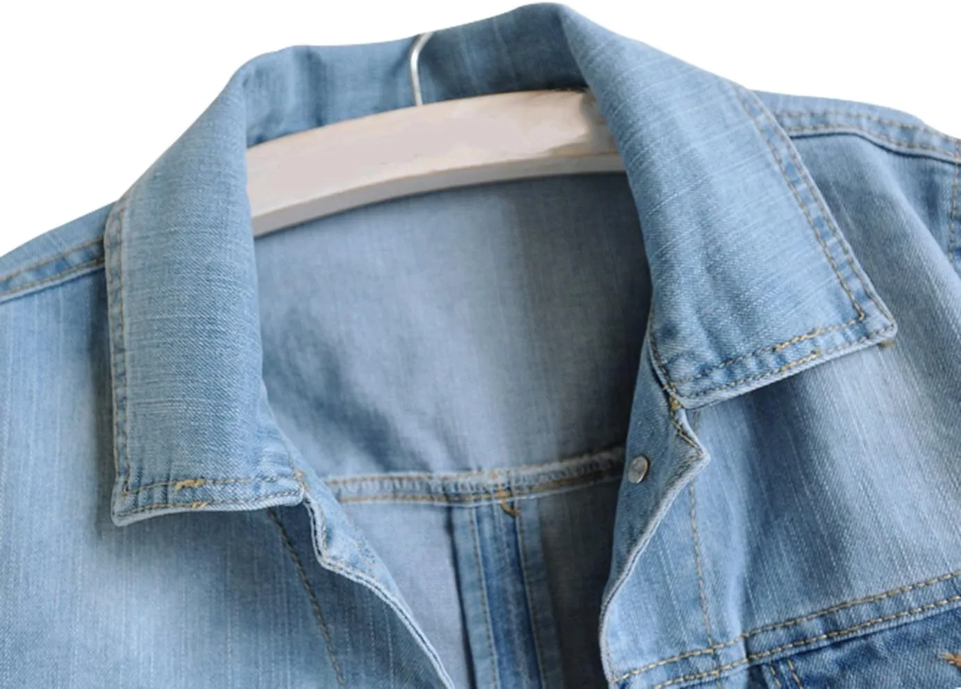 TRENDY XU Women Summer Short Sleeve Blue Denim Jacket Short Cropped Sunscreen Shawl