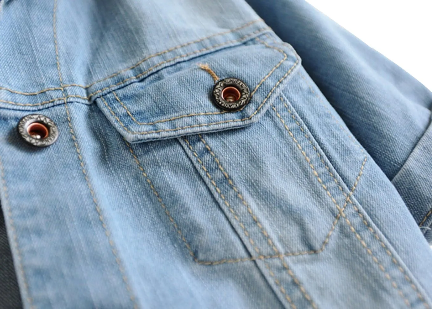 TRENDY XU Women Summer Short Sleeve Blue Denim Jacket Short Cropped Sunscreen Shawl