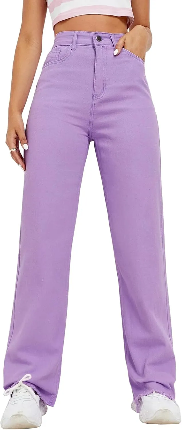 Vintage Jeans for Women Teen Girl High Waisted Relaxed Fit Straight Leg Baggy Boyfriend Jeans