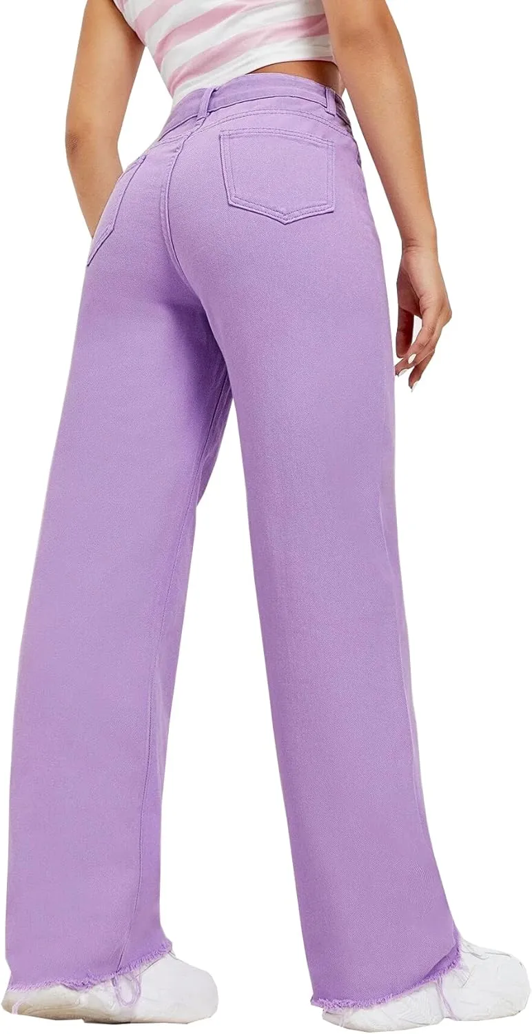 Vintage Jeans for Women Teen Girl High Waisted Relaxed Fit Straight Leg Baggy Boyfriend Jeans