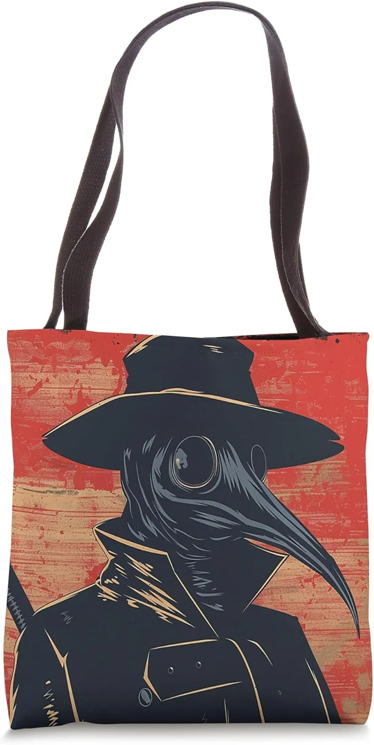 Vintage Plague Doctor Ancient Medicine Medieval Chemist Art Tote Bag