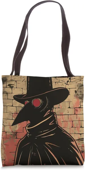 Vintage Plague Doctor Ancient Medicine Medieval Chemist Art Tote Bag