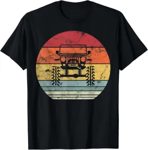 Vintage Truck Retro Sunset 4x4 Car Off Road T-Shirt