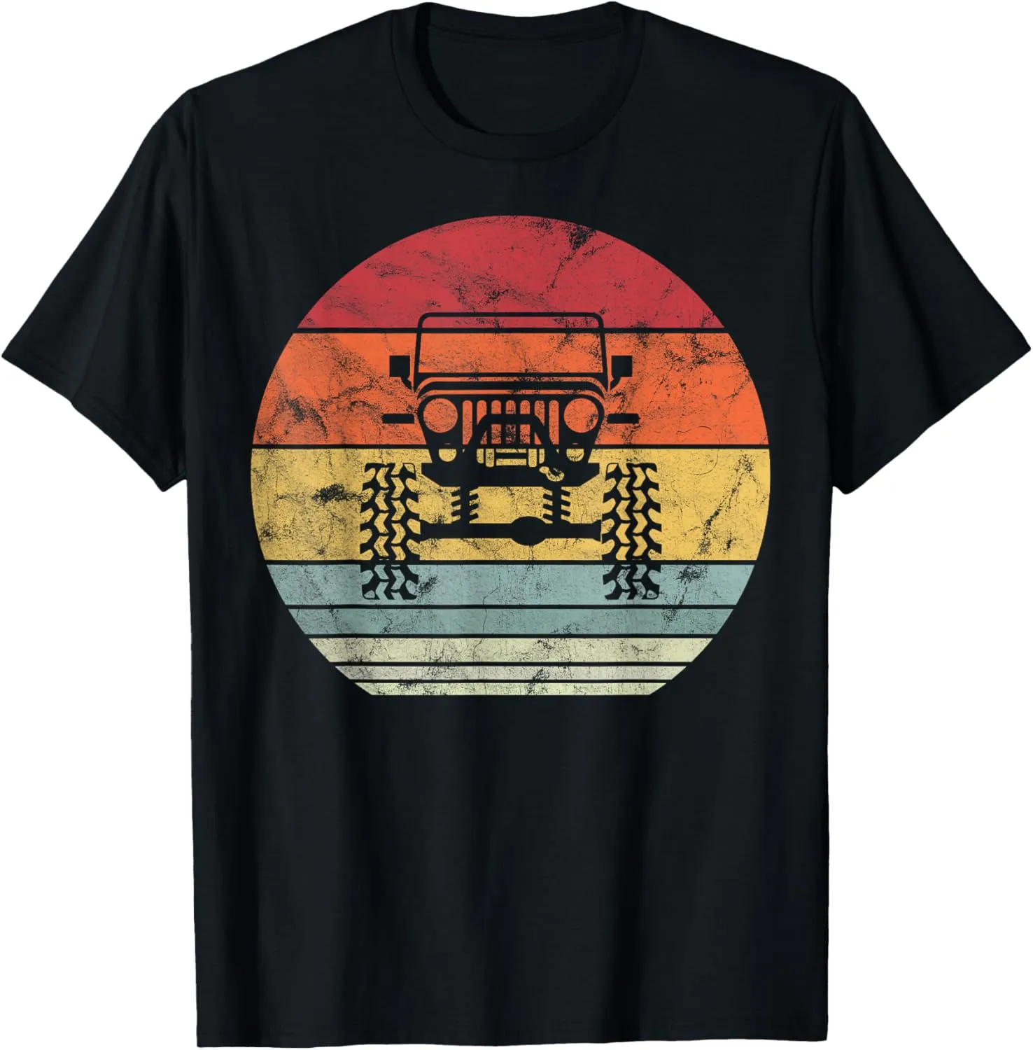 Vintage Truck Retro Sunset 4x4 Car Off Road T-Shirt