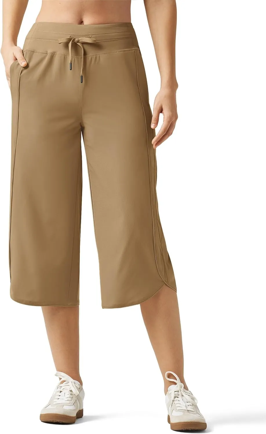 Willit Women's Capri Athletic Hiking Wide Leg Quick Dry Capri Pants Casual Lightweight Summer Cropped Pants