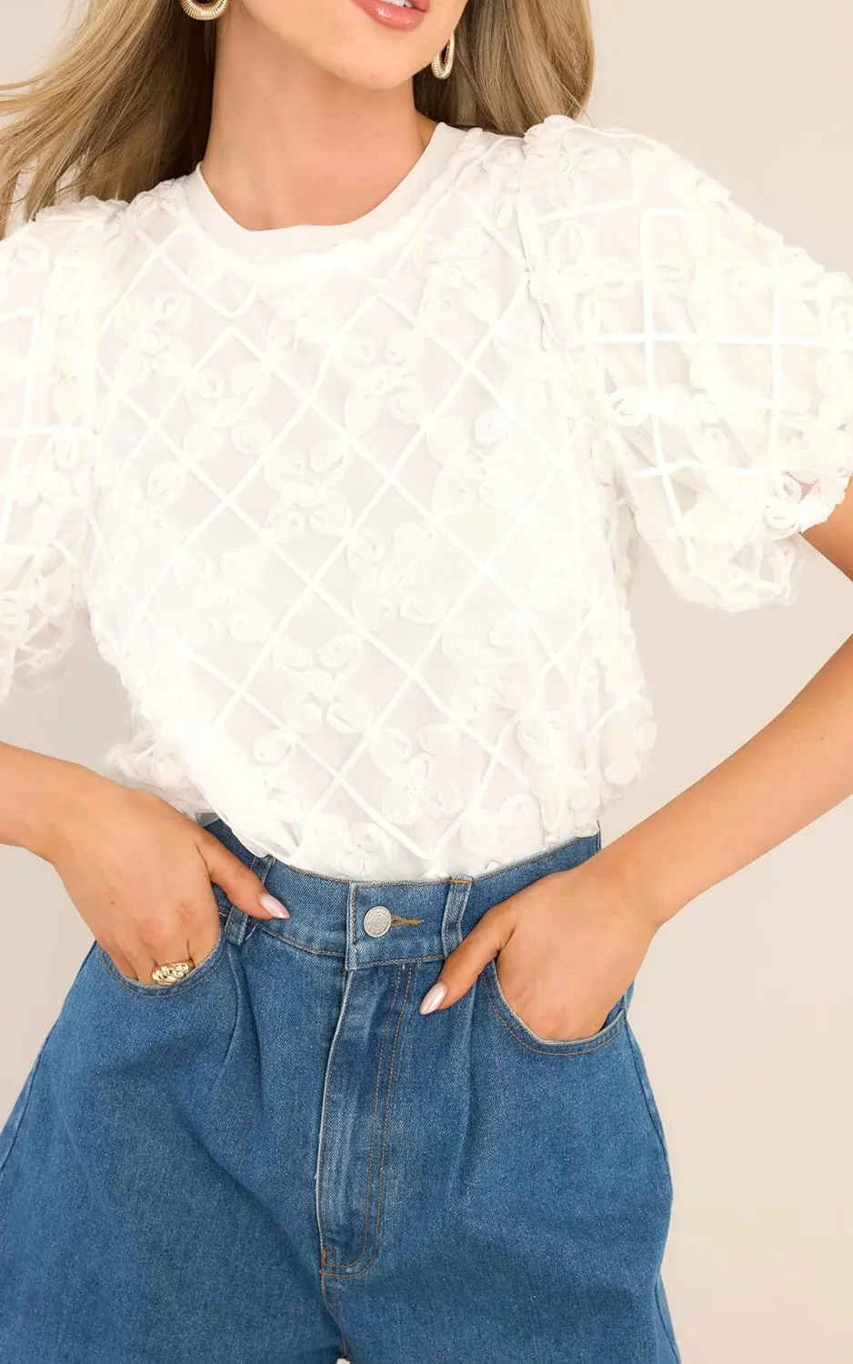 Women Casual High Waist Jean Shorts Wave Hem Trendy Flared Denim Short