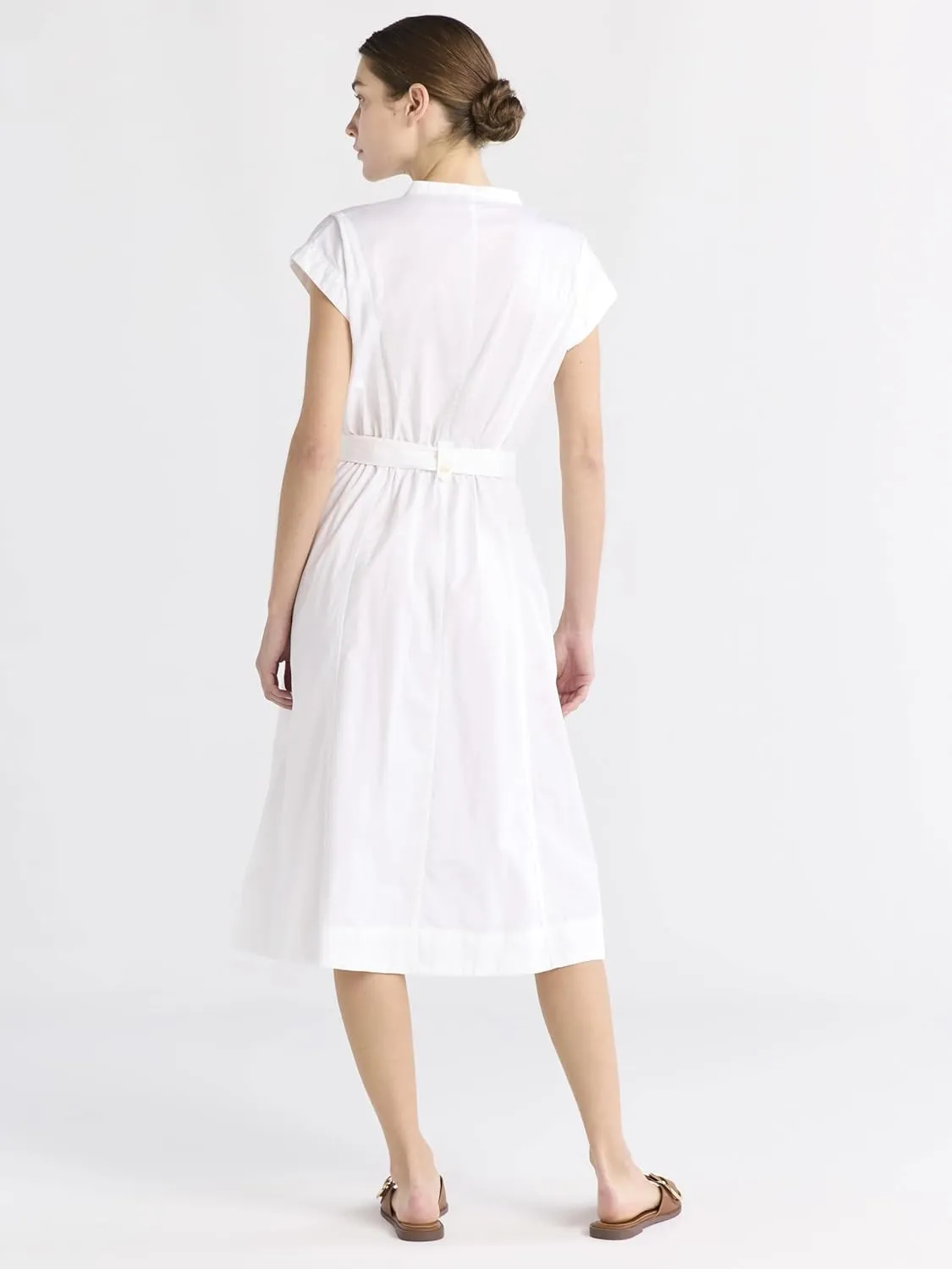 Women Dresses Summer Dress V-Neck Short Sleeve T-Shirt Dress Babydoll Ruffles Casual Mini Female