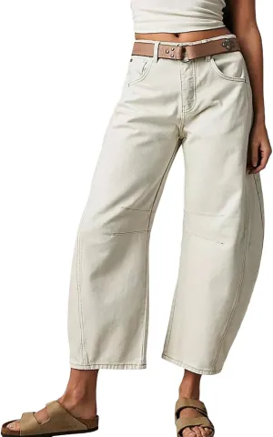 Women Fashion Trousers Pumpkin Suitable Print Bottom Sweatpants Pockets High Waist Sporty Gym Women's Linen (2-White, M), Medium