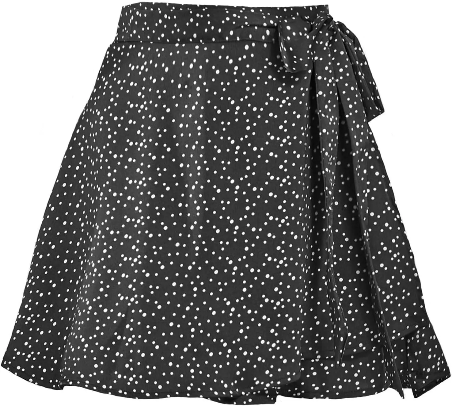 Women Satin Wrap Around Mini Skirt High Waisted Adjustable Self Tie Silk A Line Short Skirts Plus Size Skirts for