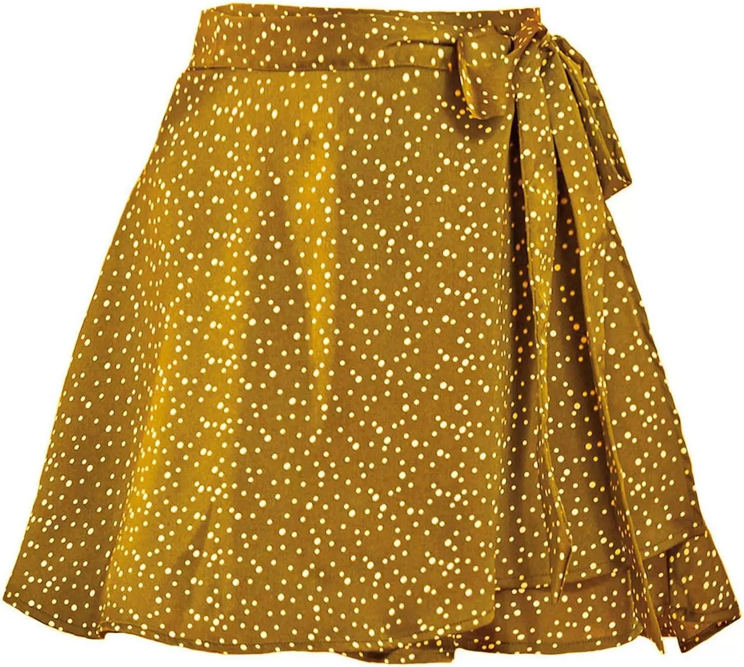Women Satin Wrap Around Mini Skirt High Waisted Adjustable Self Tie Silk A Line Short Skirts Plus Size Skirts for