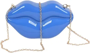 Women Sexy Lips Clutch Bag Vintage Lip-Shaped Evening Purse Shoulder Crossbody Party Handbag Wedding Banquet Dinner Night Out