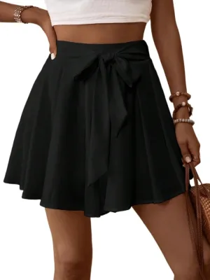 Women Summer Casual 2025 Fashion Trendy Skorts Elastic Waist Skort