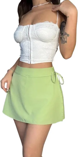 Women Summer Casual 2025 Fashion Trendy Skorts Elastic Waist Skort
