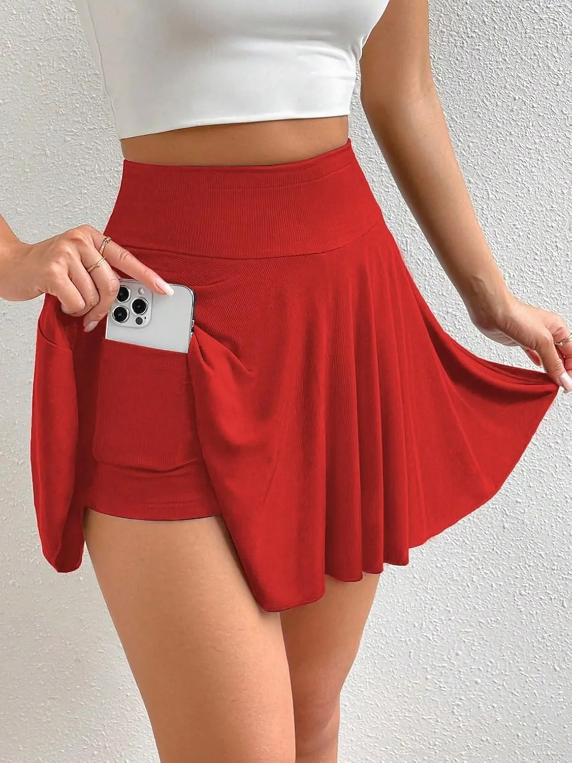 Women Summer Casual 2025 Fashion Trendy Skorts High Waist Skort