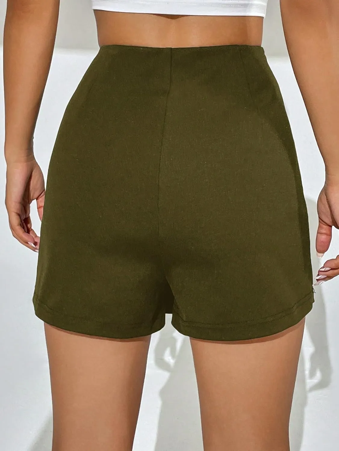 Women Summer Casual 2025 Fashion Trendy Skorts High Waist Slit Skort