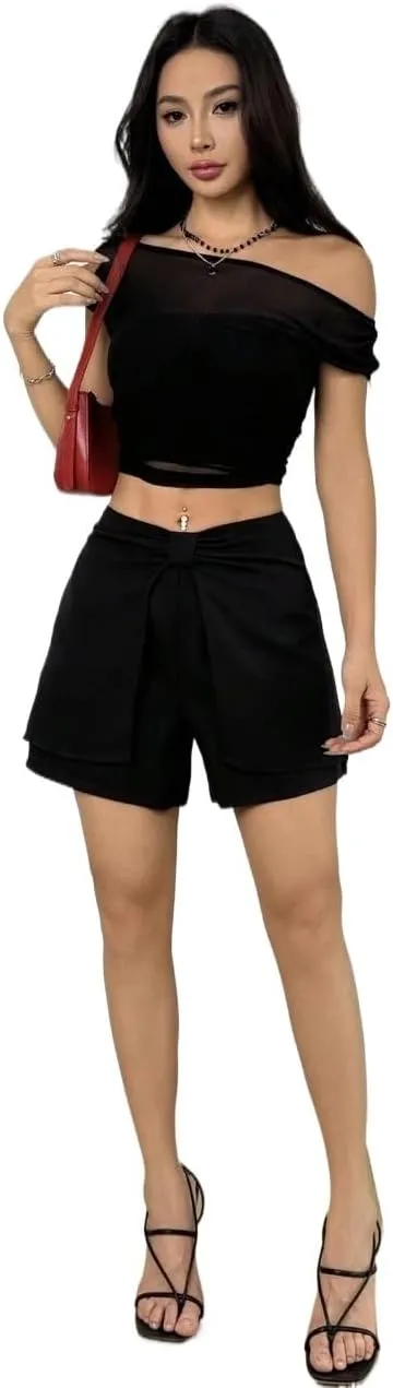 Women Summer Casual 2025 Fashion Trendy Skorts Mini Shorts