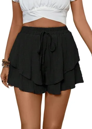 Women Summer Casual 2025 Fashion Trendy Skorts Solid Color Skort
