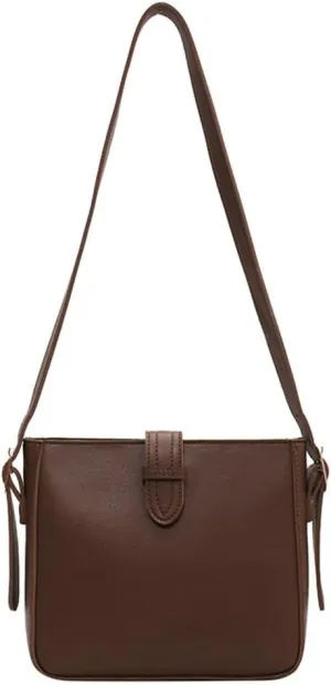 Womens' Shoulder Bag Ladies Bucket Bag Shoulder Crossbody for School Work Leisure(Coffee)