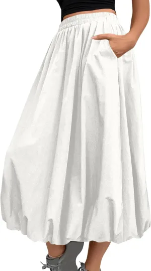 Womens Skirt for Women Maxi Long Loose Fit High Cut Basic Skirt 2025 Y2K
