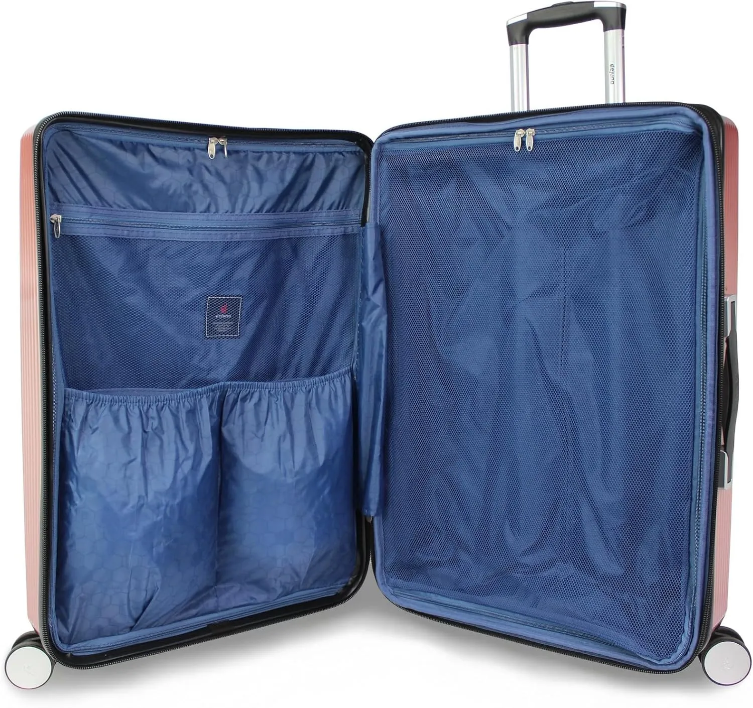 World Traveler Dejuno Monarch Lightweight Hardside Polycarbonate Expandable Spinner Luggage with TSA Lock, Rose Gold, 26-inch