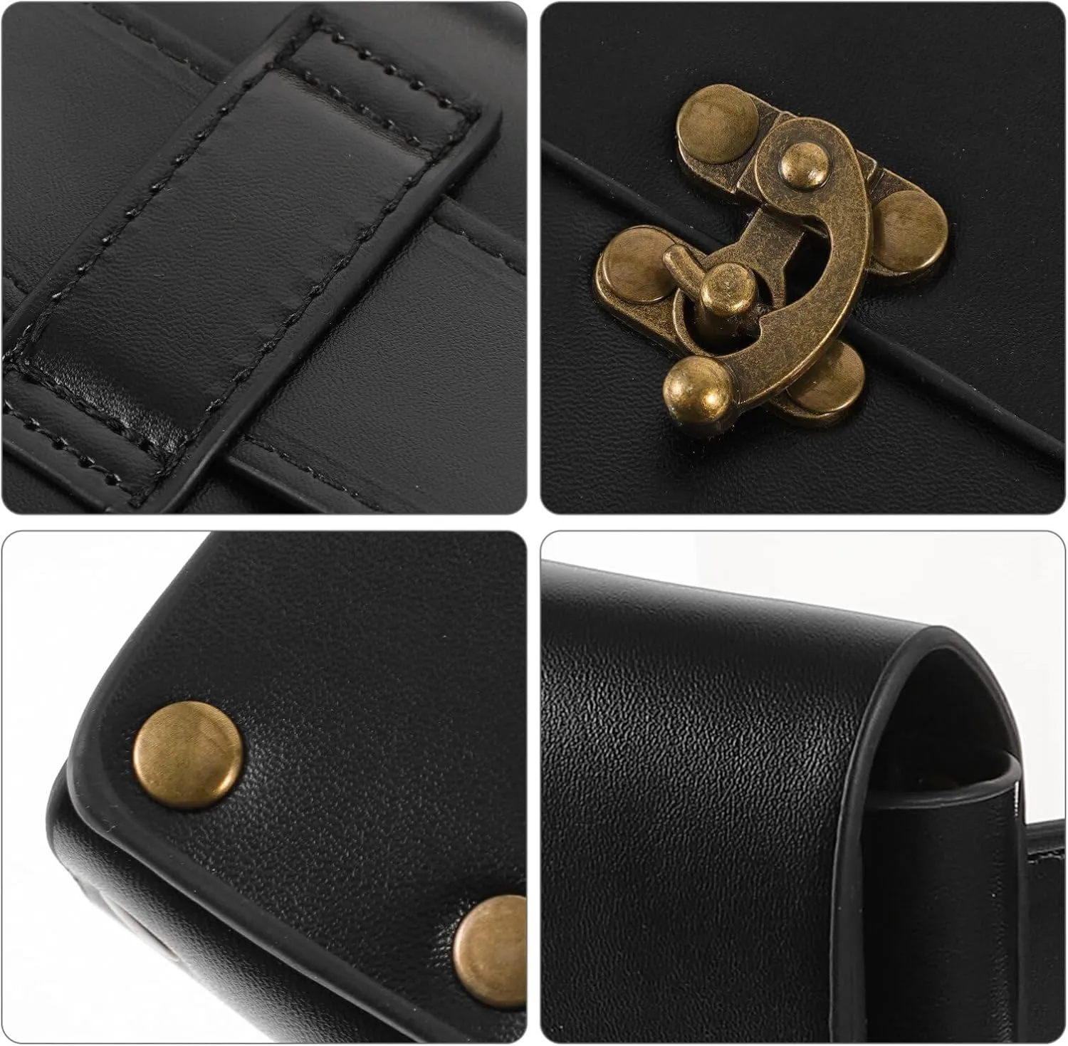 Yardwe Medieval Belt Pouch Punk Waist Bag Vintage PU Leather Fanny Pack Medieval Wallet Renaissance Cosplay Costume Accessories for Halloween Festival Cosplay