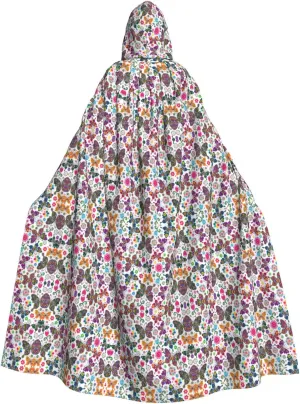 Yellow Fresh Lemons Mystical Hooded Cloak for Men & Women,Ideal for Halloween, Cosplay, and Carnivals,185CM