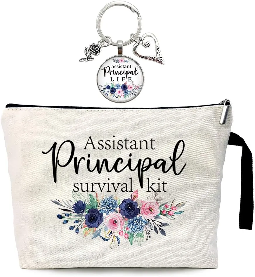 ZHANTUONE Assistant Principal Survival Kit Cosmetic Bag keychain pendantAssistant Principal Gift Thank you Assistant Principal GiftAssistant Principal Retirement Gift Graduation Gift