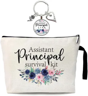 ZHANTUONE Assistant Principal Survival Kit Cosmetic Bag keychain pendantAssistant Principal Gift Thank you Assistant Principal GiftAssistant Principal Retirement Gift Graduation Gift